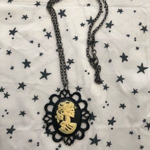 Skeleton Cameo Necklace